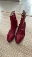 Chic Burgundy Patent Leather Ankle Boots