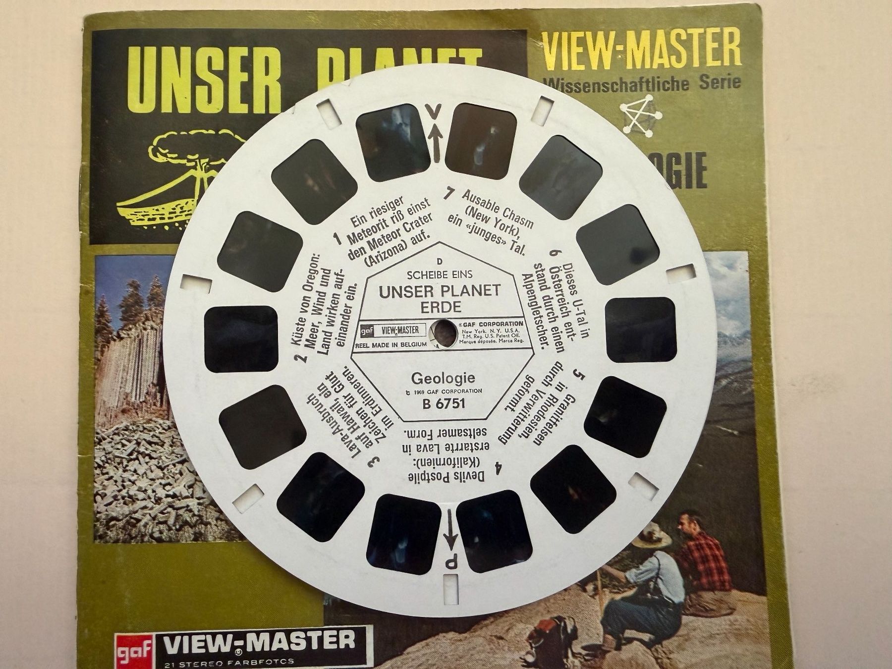 View-master Giocattoli: View-Master 3D: Nr. B 675 UNSER PLANET ERDE – Usato da Tegerfelden venduto da siebenmacky 5