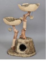 Katzenbaum mit Naturstämmen plus Zubehör