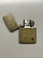 (Rarität) Zippo Feuerzeug Antique Brass Roter Stern