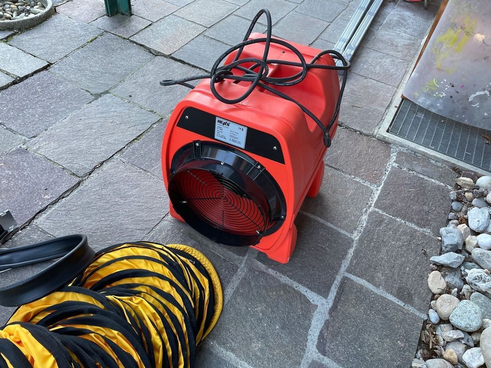 HWS A 3000 Baulüfter Axialventilator 5500 M³/h - Mit Stundenzähler Für Bautrocknung