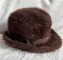 VINTAGE 60er Jahre Hut Wintermütze Mütze Damen fluffi
