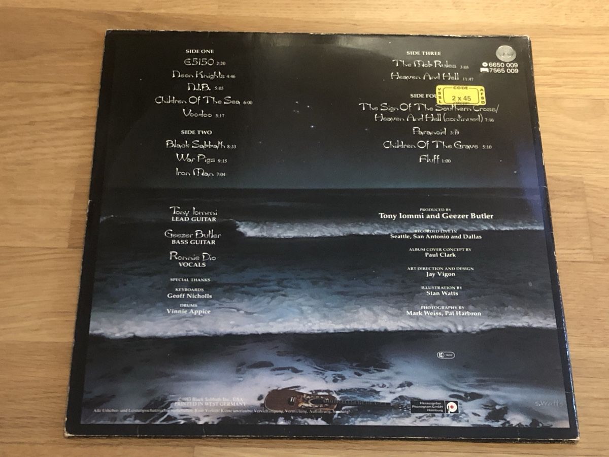 Vinyles: BLACK SABBATH. 1983. live evil – D'occasion à Faulensee par Mizuno06 3