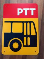 PTT Bushaltestelle Metall-Schild
