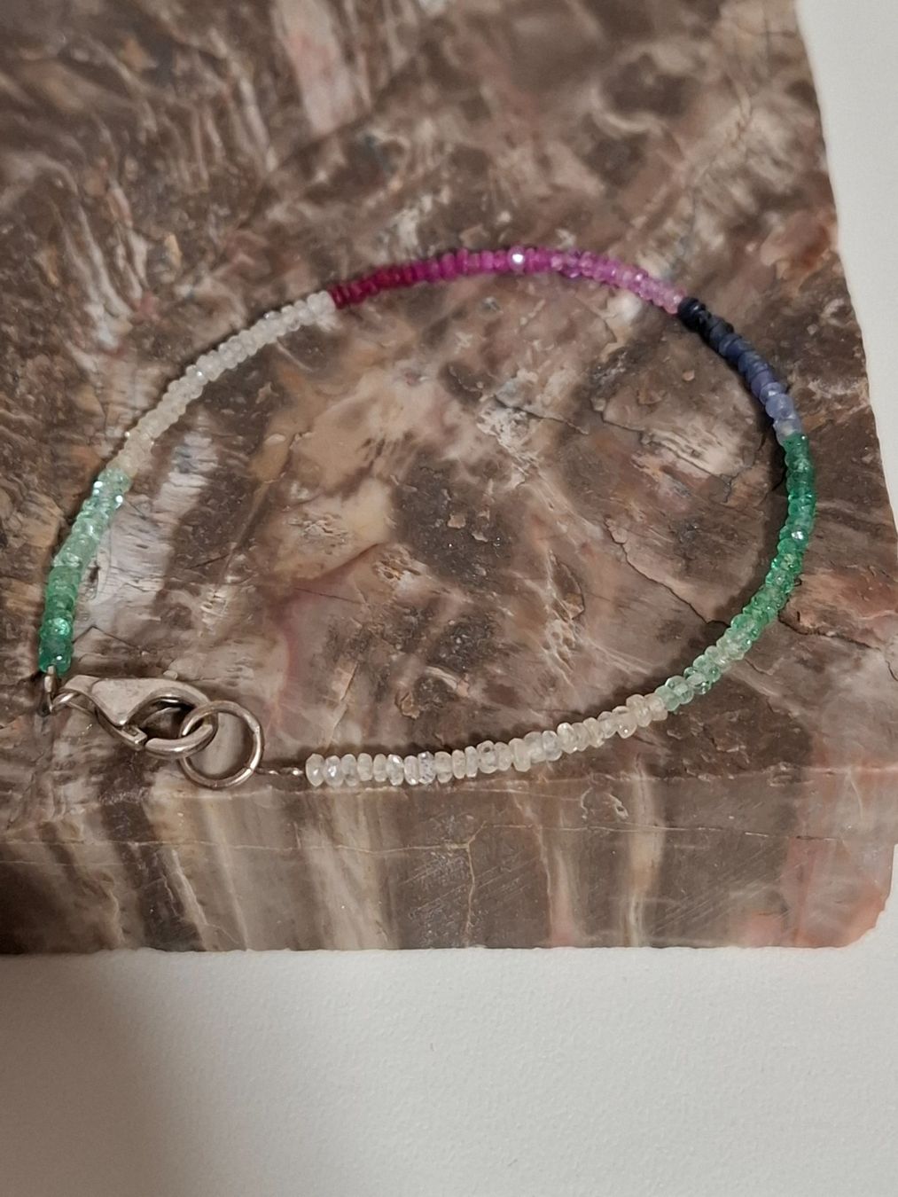 Bracciali & Braccialetti: Edelstein Armband Saphir Multicolor S 925 – Usato da Zwieselberg venduto da Halifaxmendusli 8