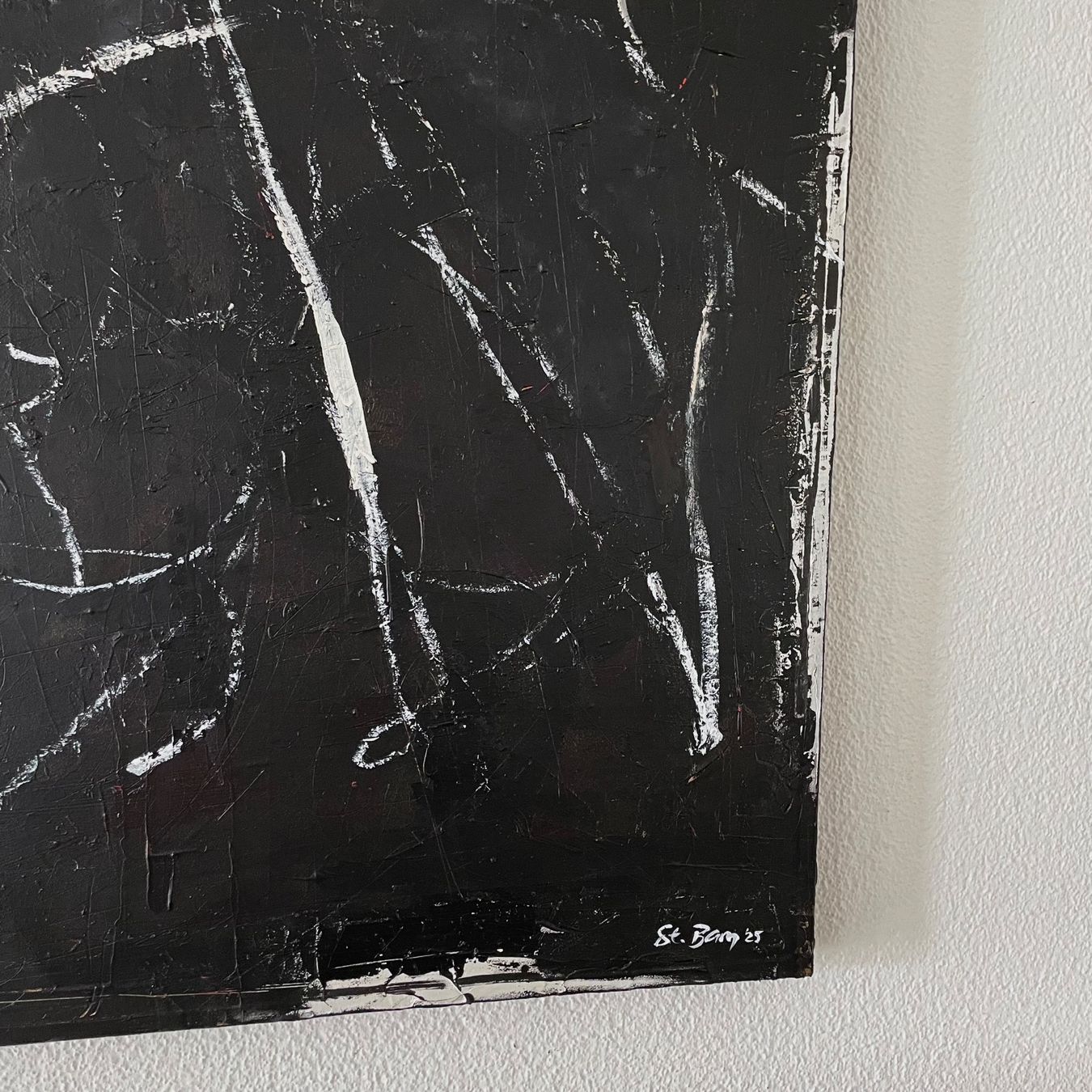 Foto & Immagini: Black White Acryl Moderne Kunst Abstrakt Bild Stefan Bammert – Nuovo (secondo la descrizione) da St. Niklausen LU venduto da Stefan_Bammert_Art 3