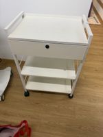 Servierwagen mit Schublade und Ablagen weiss gebraucht