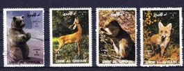 Série 4 timbres UAE - Umm  al QIWAIN - 1972 - Obl.