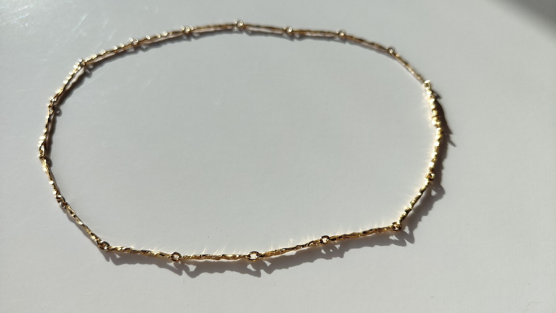 Gilbert Albert Catenine: Gilbert Albert collier  en argent 800 recouvert d'or – Usato da Dugny (Leytron) venduto da ami_96ph 1