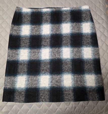 New GERRY WEBER checked skirt wool blend size 46