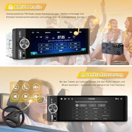 Monitore: Bildschirm Single-DIN Kabelloses CarPlay Android Auto 6 – Neu und originalverpackt aus Hundwil von pak_7zvn 5