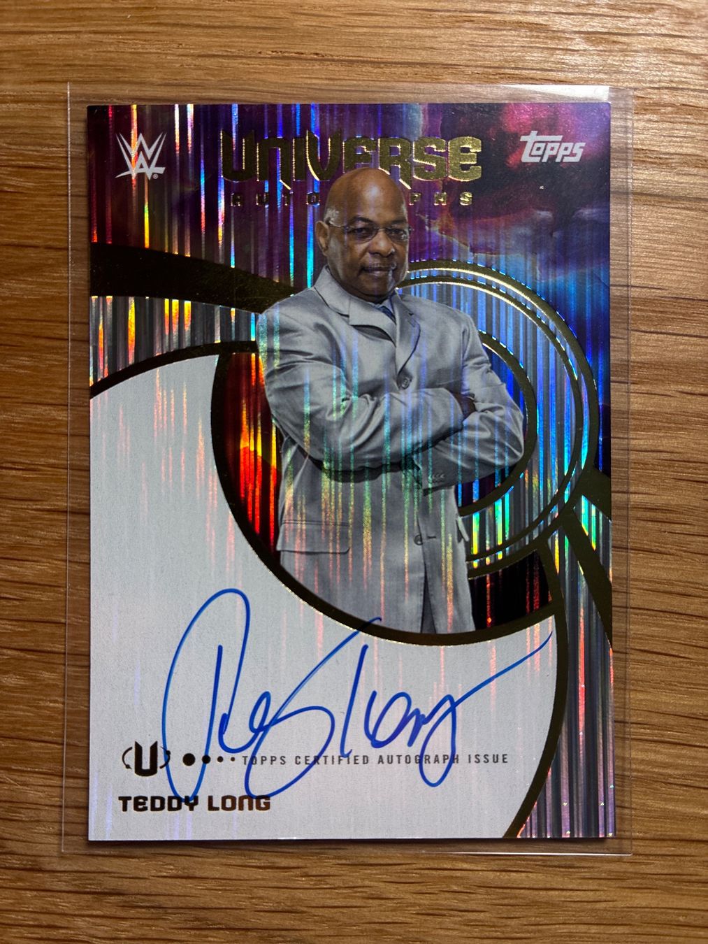 Topps Carte collezionabili: Topps Universe WWE Teddy Long on card Autogramm – Usato da Wangenried venduto da Garagara