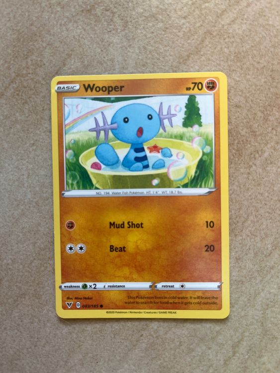 Carte Pokemon Wooper - Vivid Voltage - EN (Gebraucht) in Vernayaz für ...