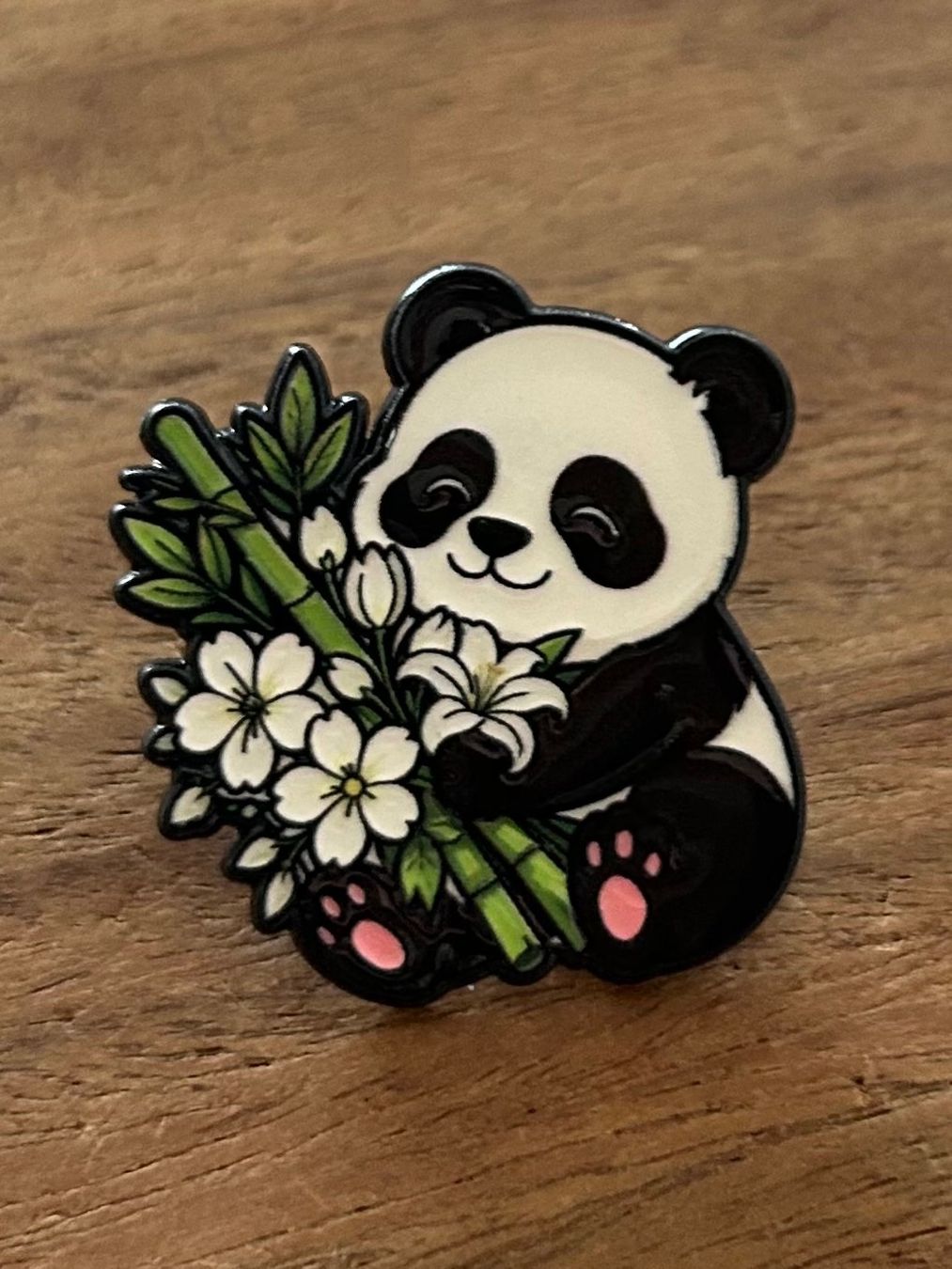 Plaketten & Abzeichen: Pin Panda Blumen – Neu und originalverpackt aus Geneve von vane267