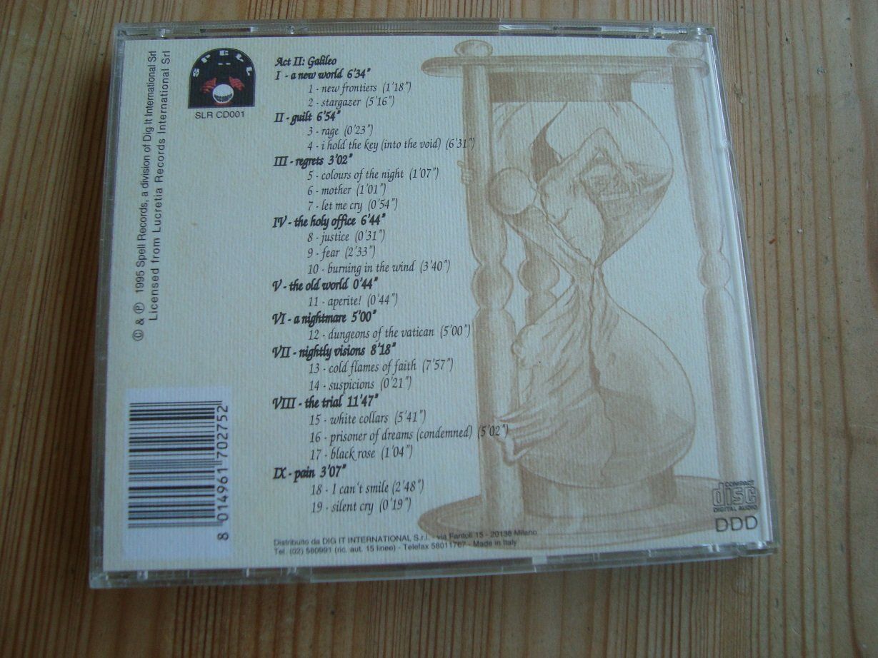 CD: TIME MACHINE  Act II : Galileo – Usato da Othmarsingen venduto da Smallsoldier 1