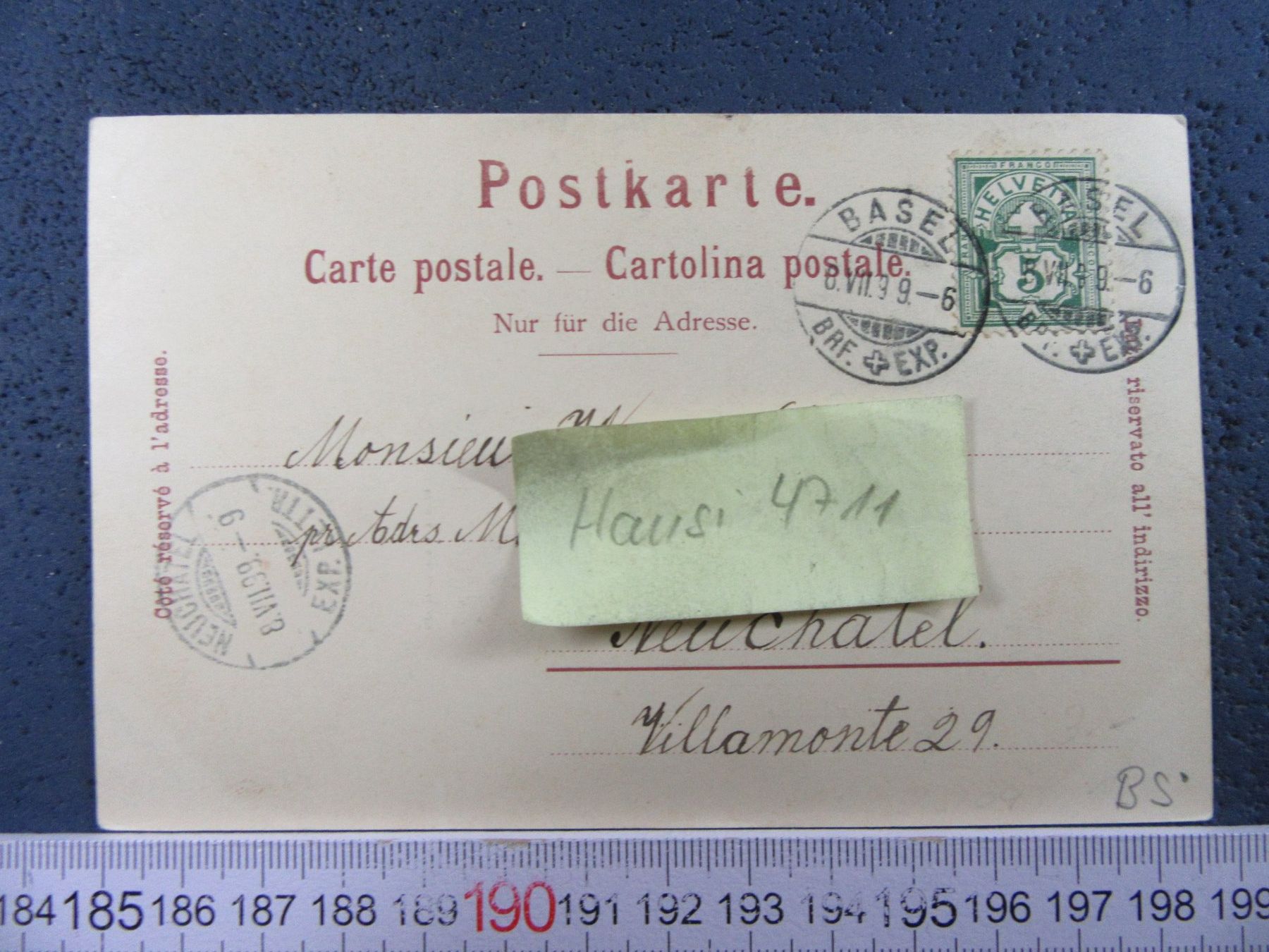 Cartes postales: BASEL 1899 HEBEL-DENKMAL BELEBT – D'occasion à Ettingen par Hausi4711 1