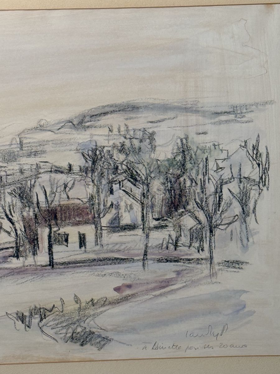 Gemälde: Framed Original Signed Landscape Drawing, Ready to Hang – Gebraucht aus Lausanne von vas_cdb2 2