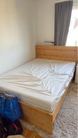 Bettgestell Holz Naturholz 140x200 cm + Bodyguard Matratze
