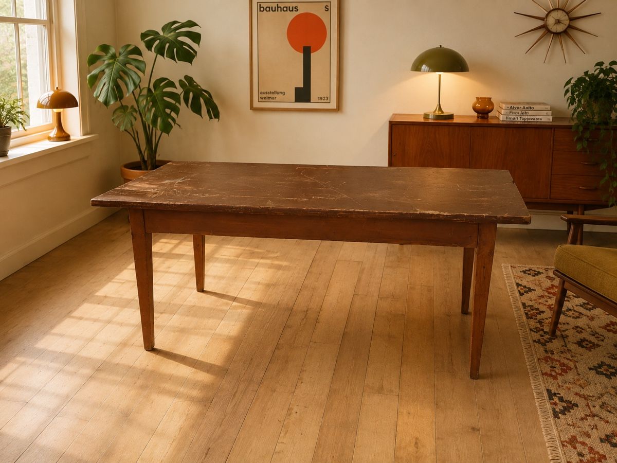Tische: Antiker Schweizer Bauerntisch – Gebraucht aus Fulenbach von Annie.s_Mid_Century