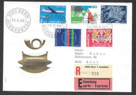 Exprès FDC Serie 461 - 465 ET Bern 13.2.1969