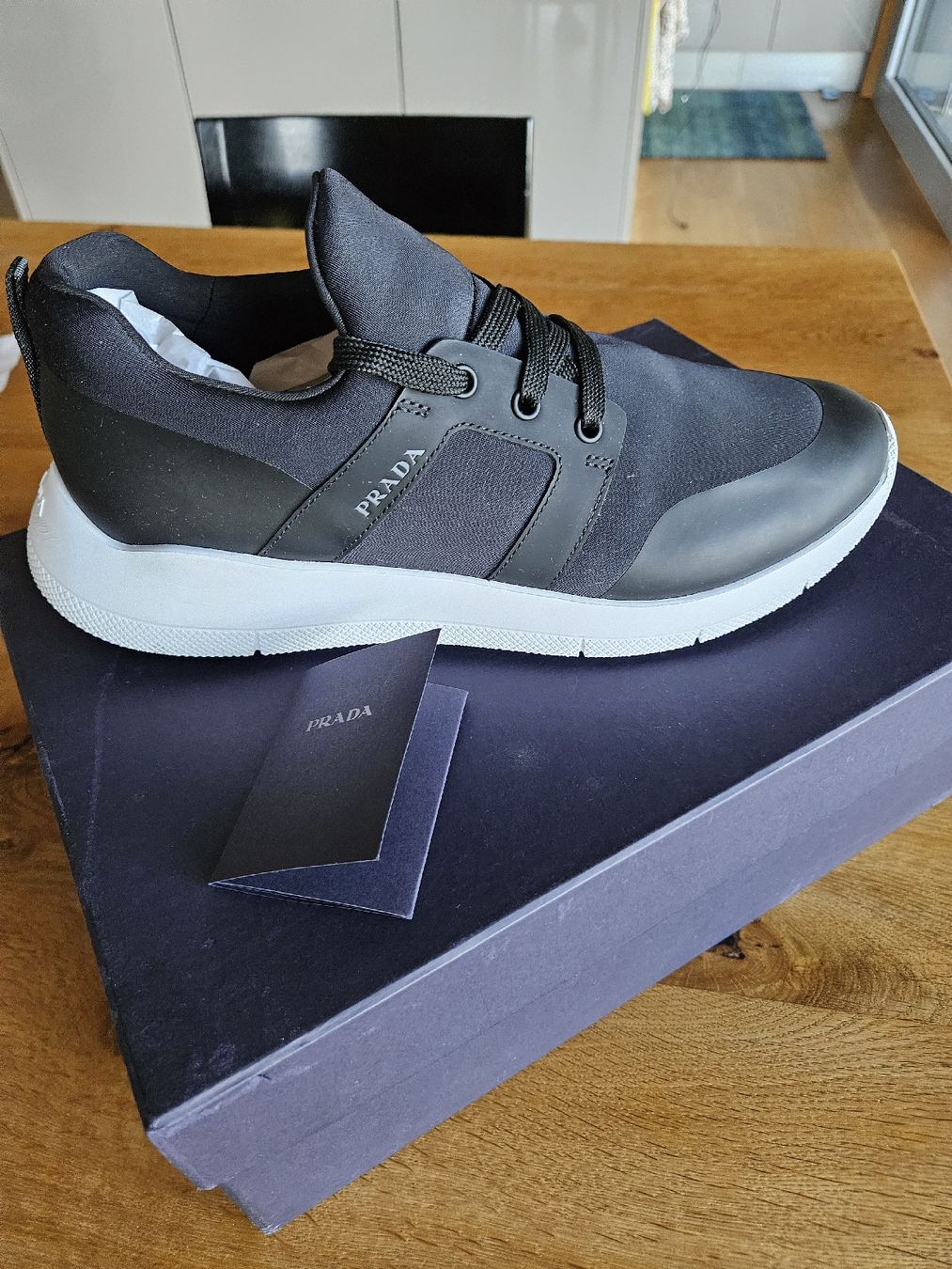 Scarpe da uomo: PRADA Sneaker Neu 41.5 Nero Neoprene 2 – Nuovo e nell'imballaggio originale da Ramlinsburg venduto da Mis_Telly
