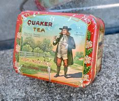 alte Blechdose Teedose QUAKER TEA Kooh-I-Noor