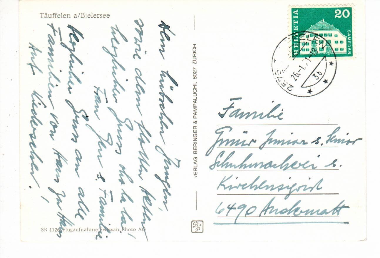 Cartoline postali: Täuffelen am Bielersee – Usato da Wolhusen venduto da Curver9 1