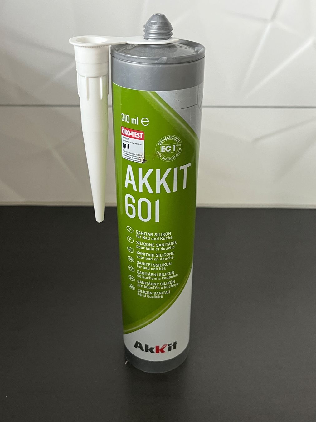 Sanitari: Bricolage - Sanitaire - silicone AKKIT 601 blanc – Nuovo e nell'imballaggio originale da Chavornay venduto da HDesH