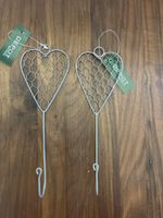Deko Herzen Wandhaken 2er Set Metal NEU