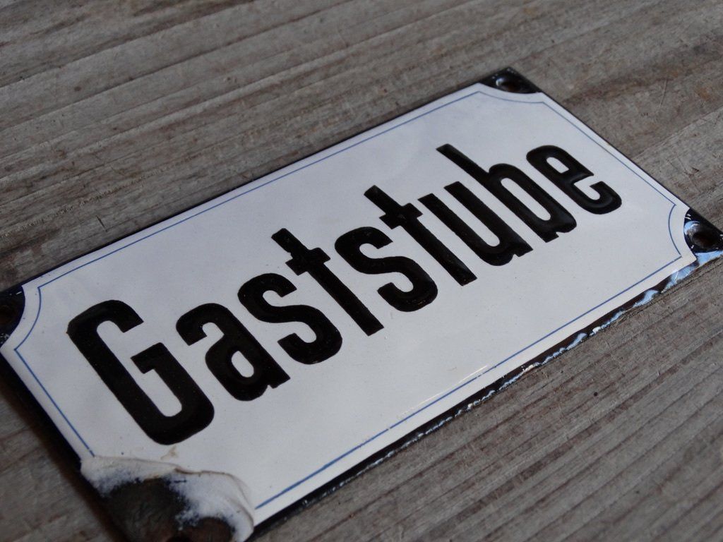 Insegne: antikes Emailschild Gaststube /Restaurant Loft Werbung – Usato da Grossaffoltern venduto da Bessy202 2