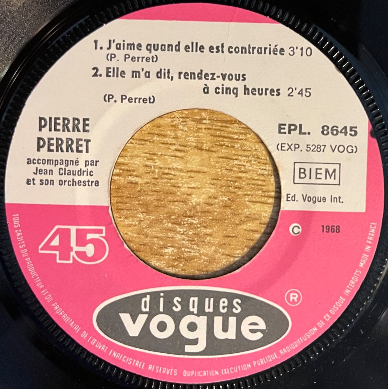 Vinyles: PIERRE PERRET - LES BAISERS – D'occasion à Bussigny par vinyl-pas-cher 3