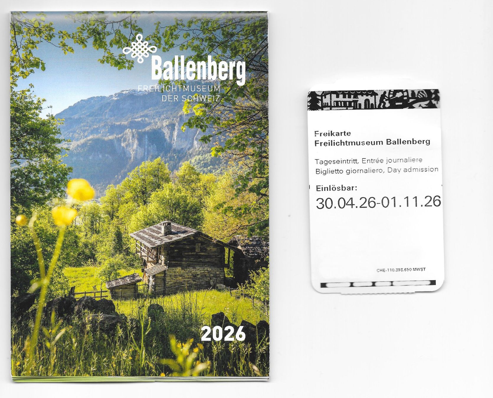 Tickets: 1 Ballenberg-Tages-Eintritt-Ticket – Neu (gemäss Beschreibung) aus Lausanne von jag_sj6f