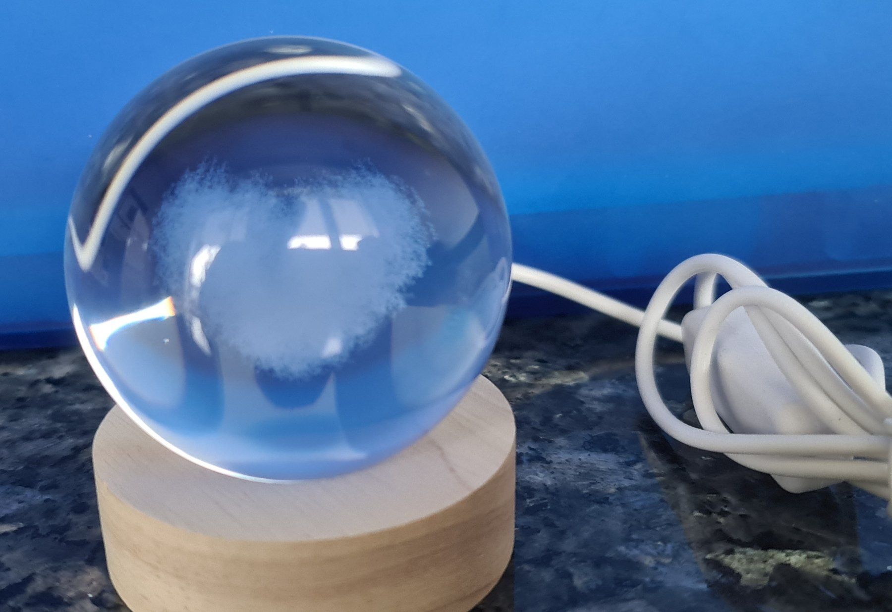 Lampen: Herz Gravierte Kristallkugel 60mm – Neu (gemäss Beschreibung) aus Uerkheim von Kaufoption 1