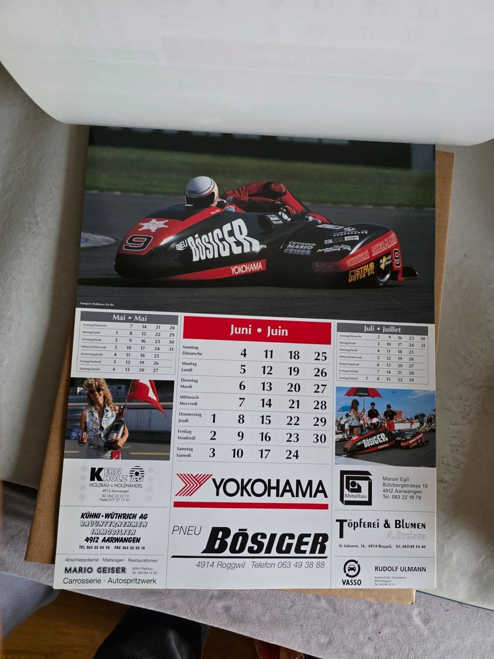 Calendari: Bösiger Töff Motorrad Kalender 1995 – Nuovo e nell'imballaggio originale da Walterswil BE venduto da Lonitti 2