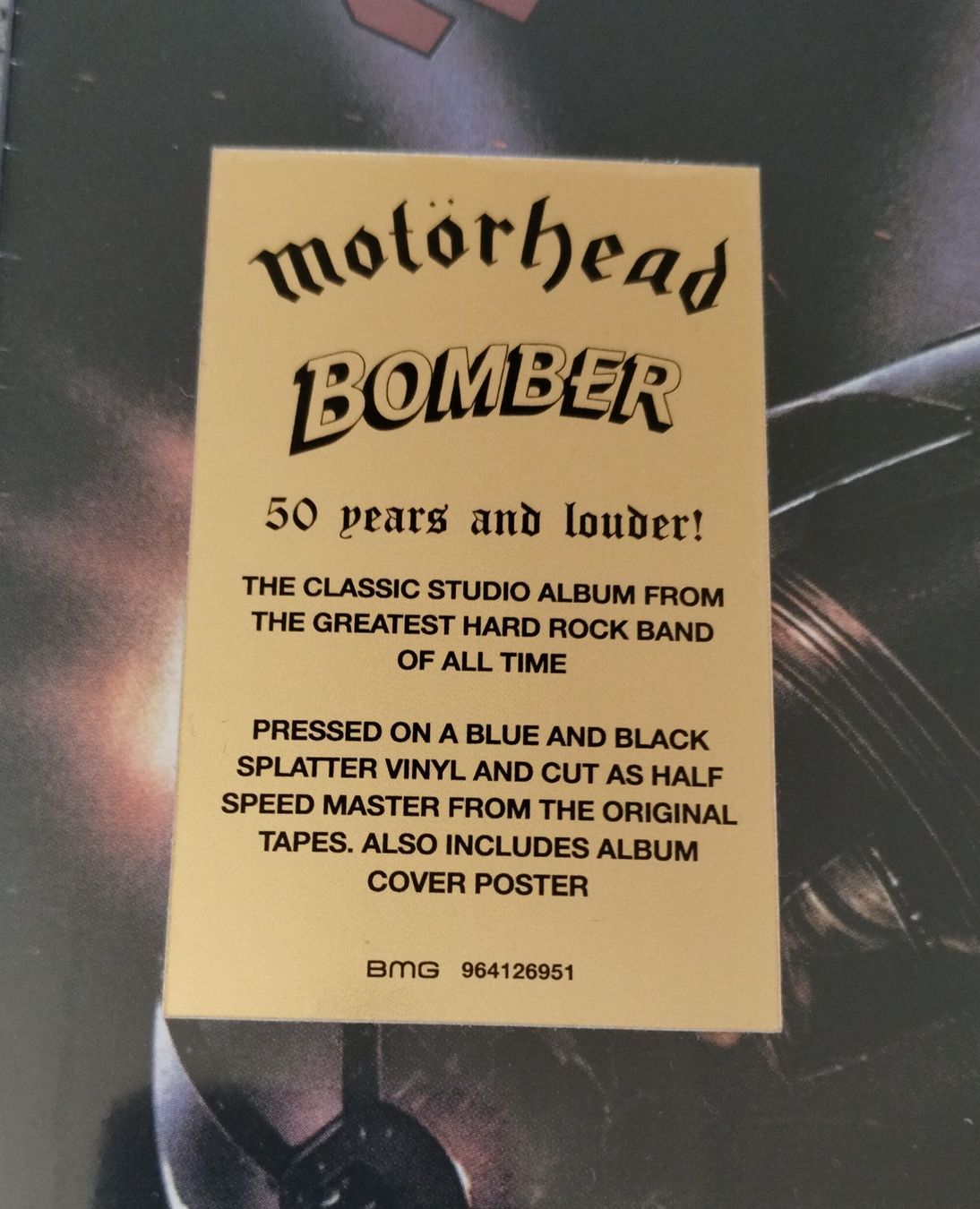 Dischi in vinile: Motorhead "Bomber" 50th Anniversaire – Nuovo e nell'imballaggio originale da Lausanne venduto da Martinucci 1