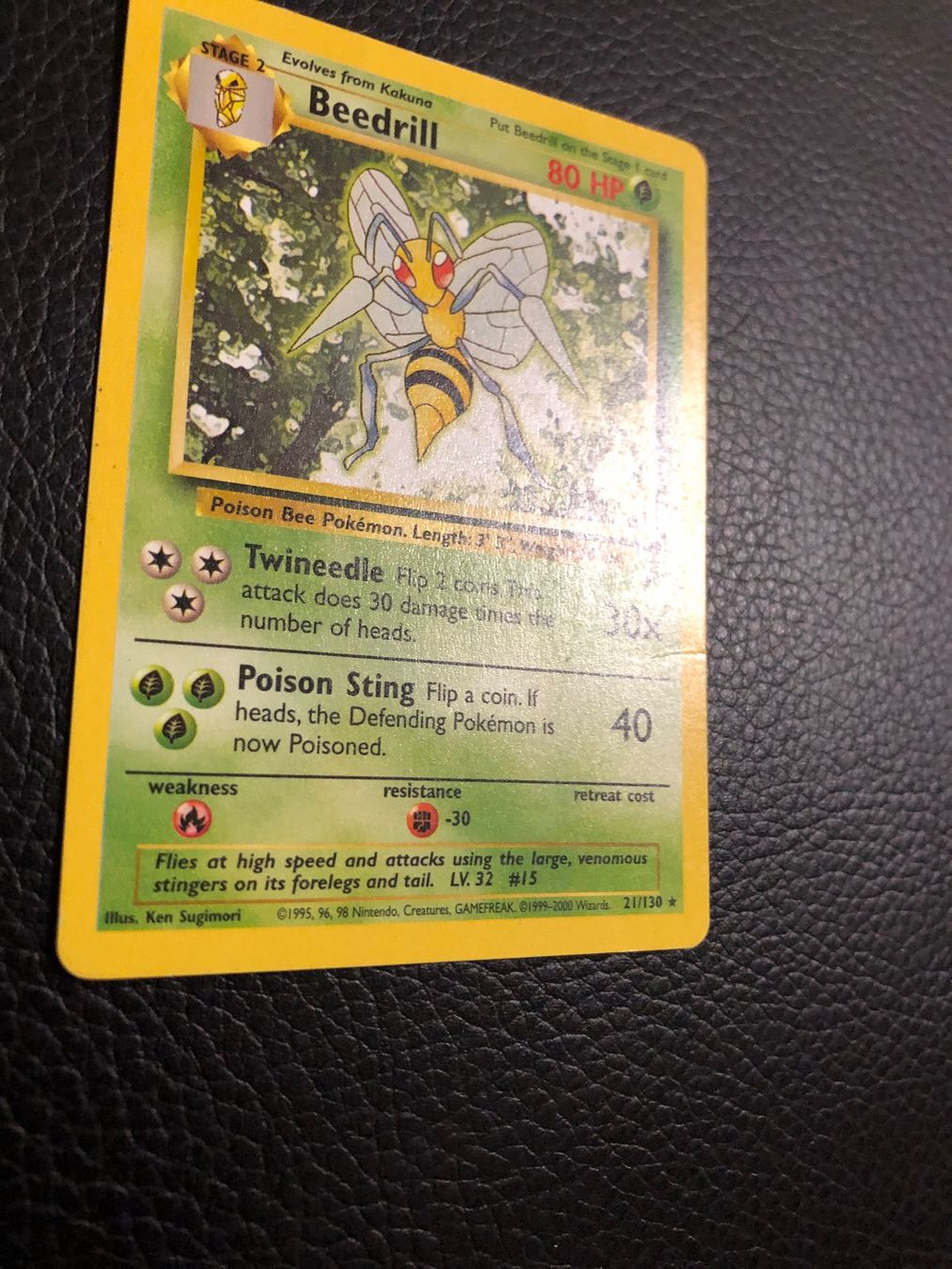 Pokémon Carte collezionabili: 2000 Base Set 2 - Beedrill rare 21/130 Ab 1 – Usato da Paradiso venduto da Pkmn10 1