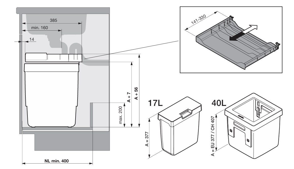 Cestini per rifiuti: 071 Peka Abfallsystem Oeko Universal 40 Liter – Nuovo (secondo la descrizione) da Derendingen venduto da Meisterstuecke 2