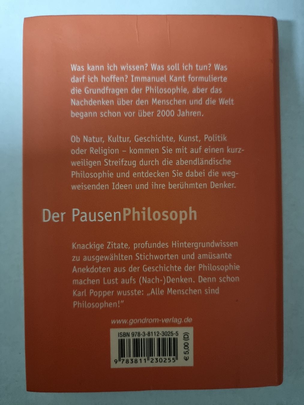 Bücher: Der PausenPhilosoph - Jürgen Werlitz – Gebraucht aus Steinach von lesefieber 1