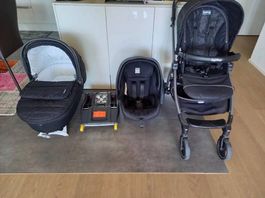 Poussette trio Peg Perego nacelle + coque auto