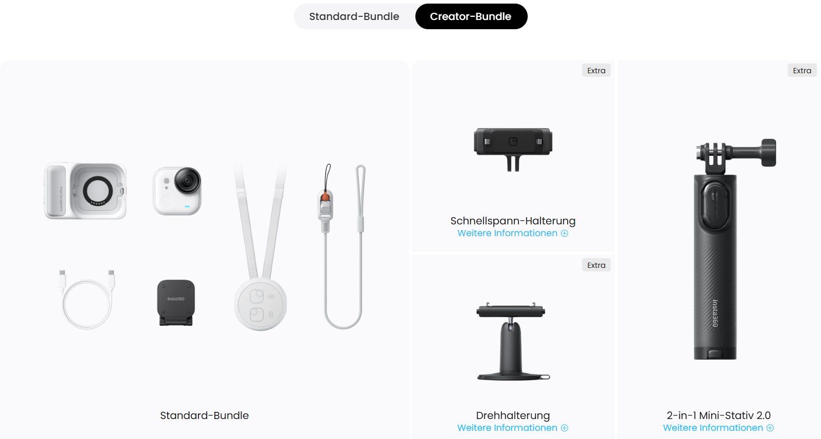 Insta360 Action Cam: Insta360 GO Ultra Creator Black + Flexi Strap Mount + Case – Neu (gemäss Beschreibung) aus Oberhasli von initiation 1