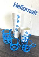 5 vintage Heliomalt Becher Ornamin