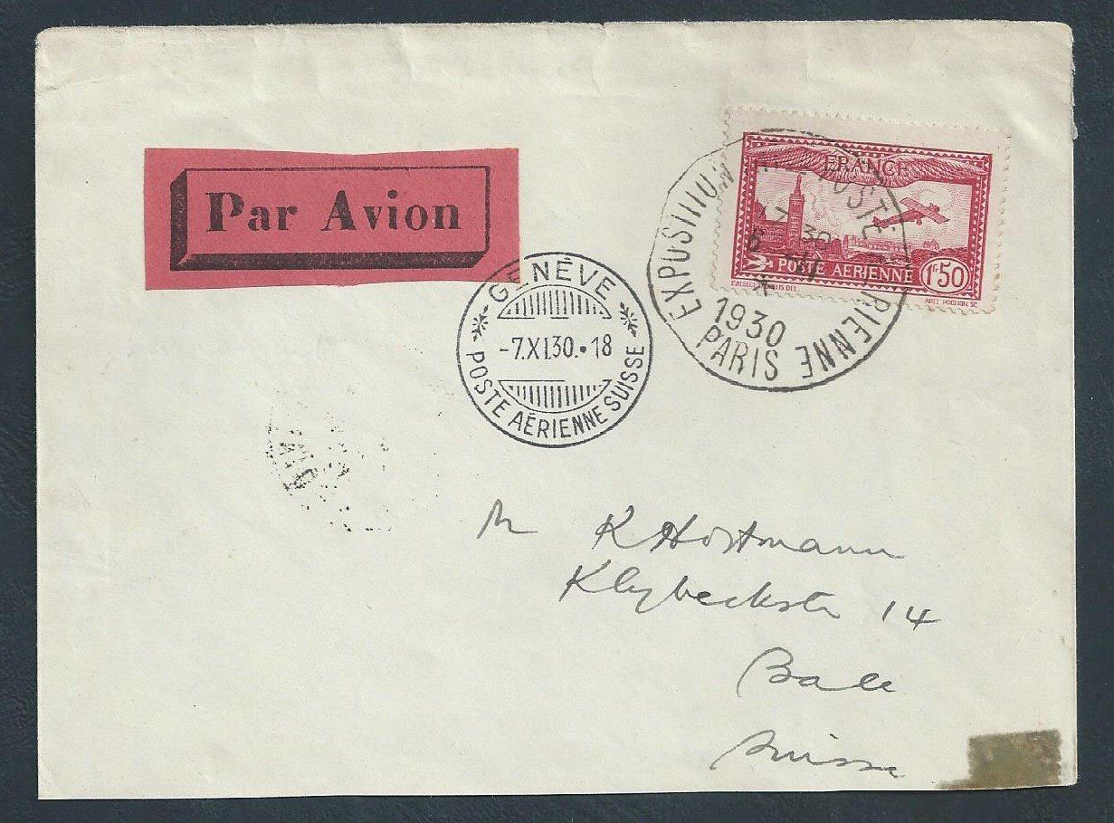 Tous les timbres: Flugpost Schweiz 1930 Paris Genf Luftpost – D'occasion à Au ZH par xelagreb01