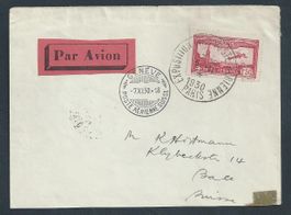 Flugpost Schweiz 1930 Paris Genf Luftpost
