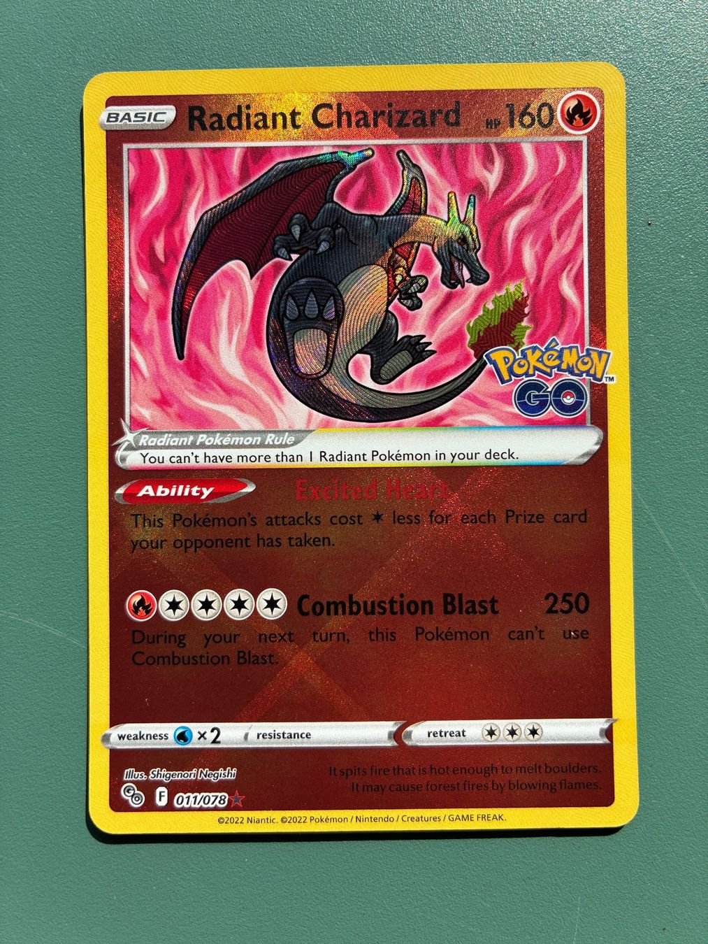 Pokémon Carte collezionabili: Radiant Charizard (PGO 011) Near Mint oder Mint (Englisch) – Nuovo (secondo la descrizione) da Bern venduto da remooda 1