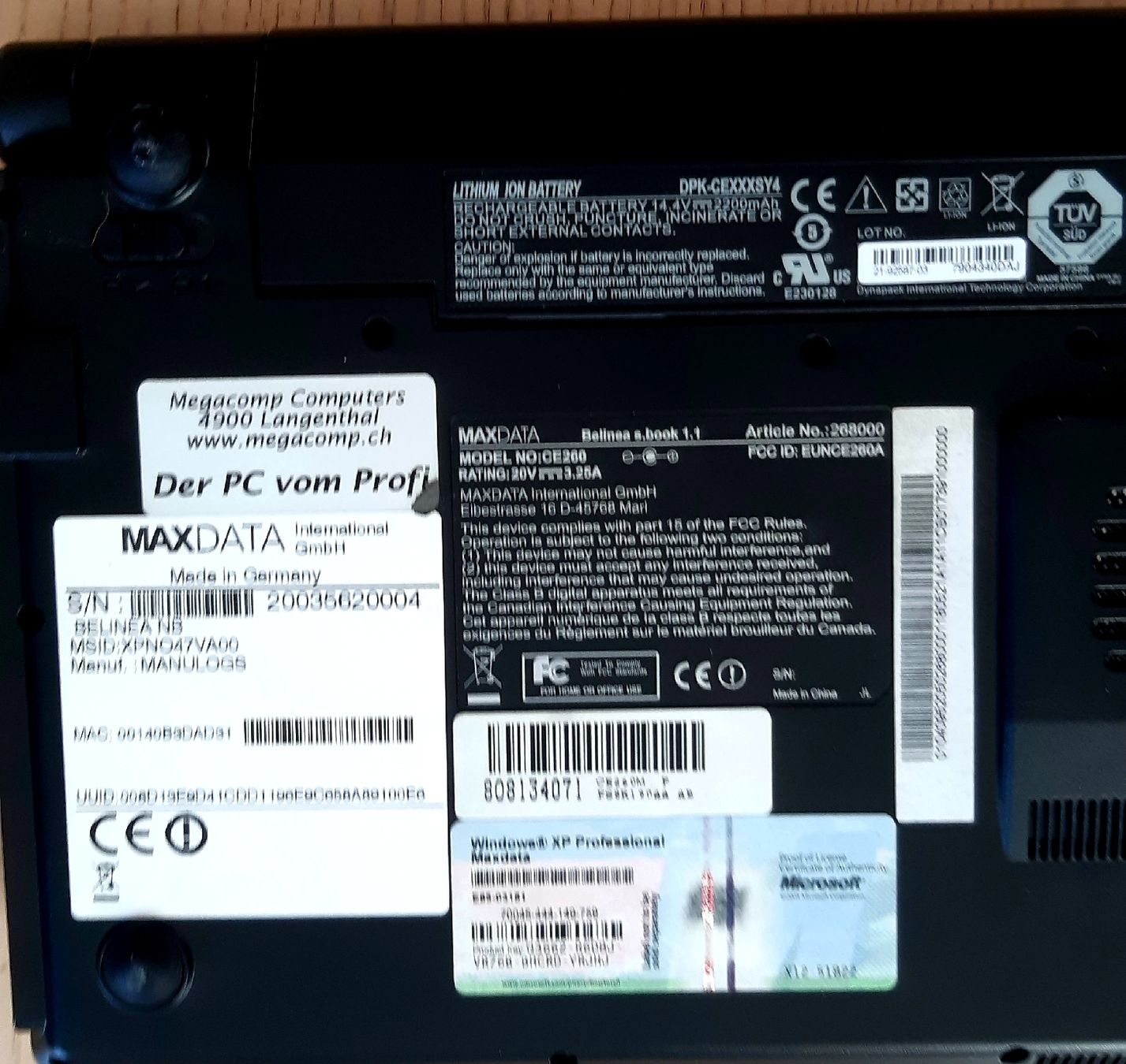 PC: Notebook Belinea-s mit Writemaster Samsung Se-s204 – Usato da Langenthal venduto da Deern1 2
