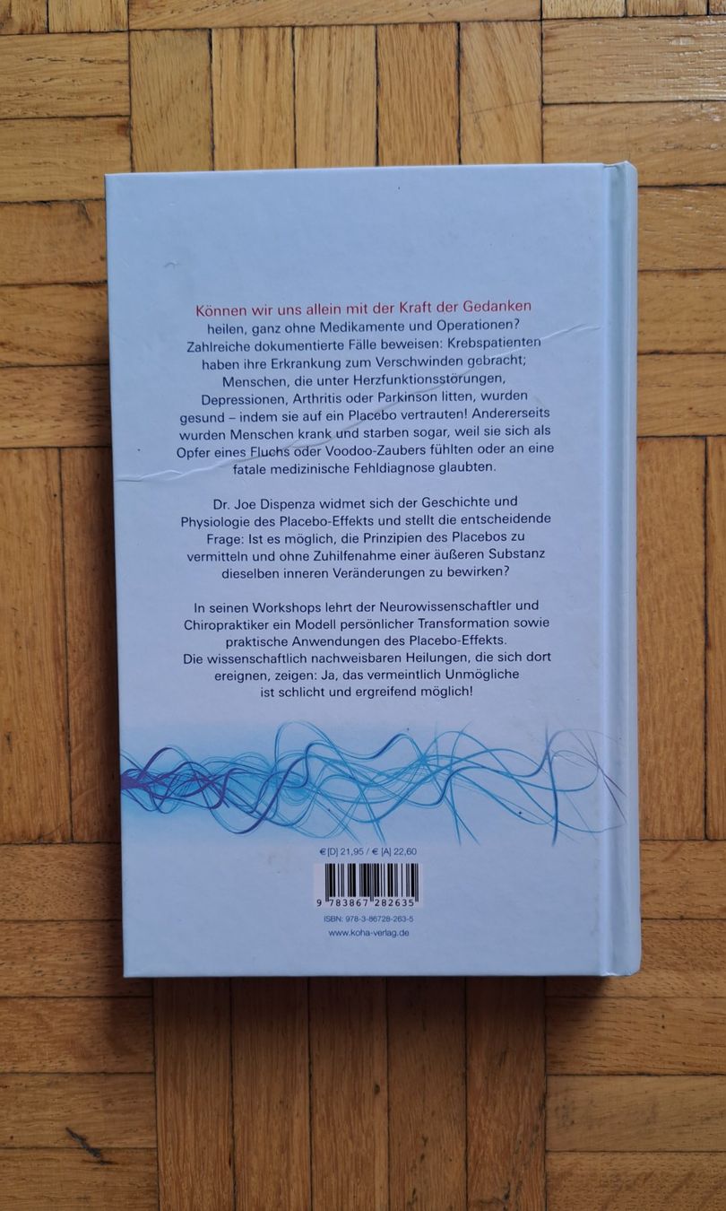 Bücher: Du bist das Placebo. Bewusstsein wird Materie. – Gebraucht aus Zürich von nic_dgn5 3
