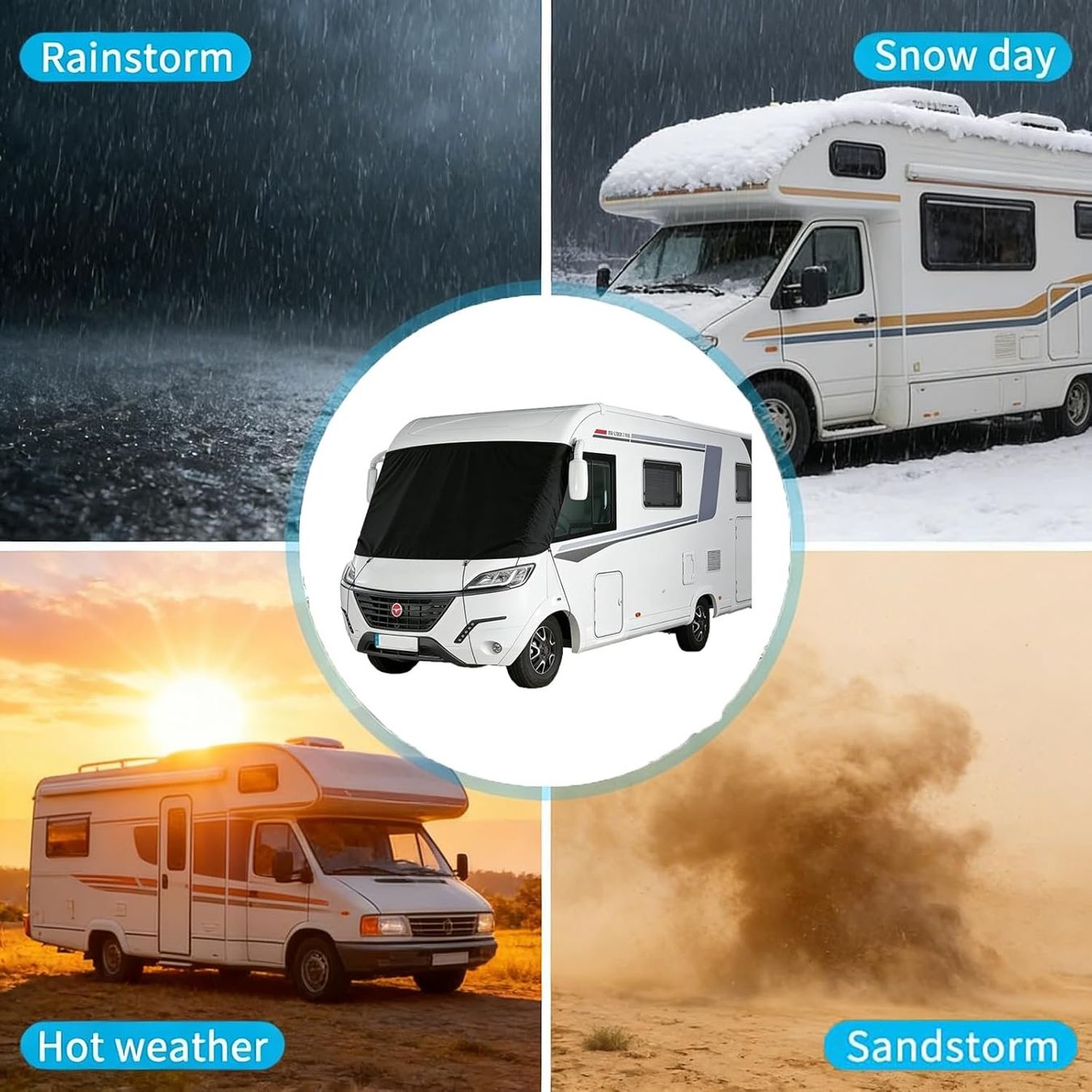 Veicoli da campeggio: Wohnmobil Frontscheibenabdeckung 267x120 cm 600D – Nuovo e nell'imballaggio originale da Suhr venduto da SchnapperCH 5