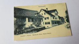 Walenstadt / SG - Gasthof zur Krone - belebt - um ca. 1920
