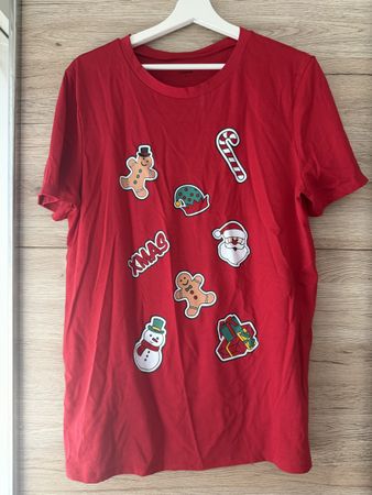 Rotes Weihnachts T-Shirt von Tezenis, Grösse L