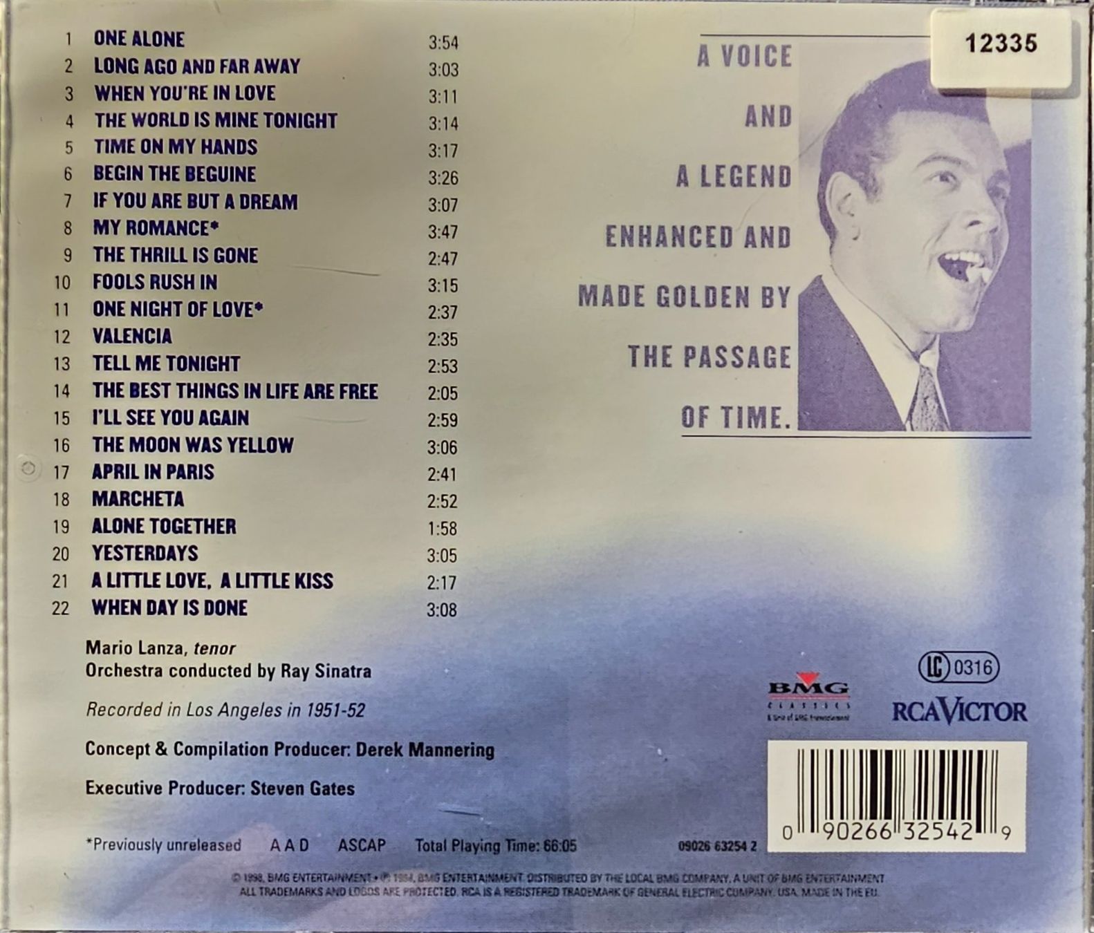 CDs: Mario Lanza – When Day Is Done – Gebraucht aus Wahlen b. Laufen von Cg10 1